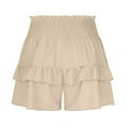 thumbnail image 7 of Boho Ruffle Skorts - Women's 2025 High Waist Shirred Tiered Shorts, Flowy Frill Trim Casual Summer Outfit with Ruched Detail, 7 of 7