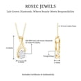 thumbnail image 4 of Rosec Jewels Lab Created Diamond Pendant with Chain - Oval, 1 Ct, EF-VS Quality Certified, 10K Yellow Gold, 4 of 6