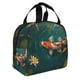 thumbnail image 2 of Easygdp Koi Pond Lilies Bolsa Térmica Premium - Tela Oxford Impermeable, Gran Capacidad, Bolsillo Frontal, Unisex para Trabajo, Escuela, Actividades al Aire Libre y Picnics, 2 of 8