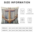 thumbnail image 5 of Ollo0ord  Nautical Coastal Boat Anchor Throw Pillow Covers Rustic Farmhouse Wood Fencing Vintage Design Pillow Cushion Case Cover Home Decor Pillowcase,(RN-Anchor) White, 5 of 5