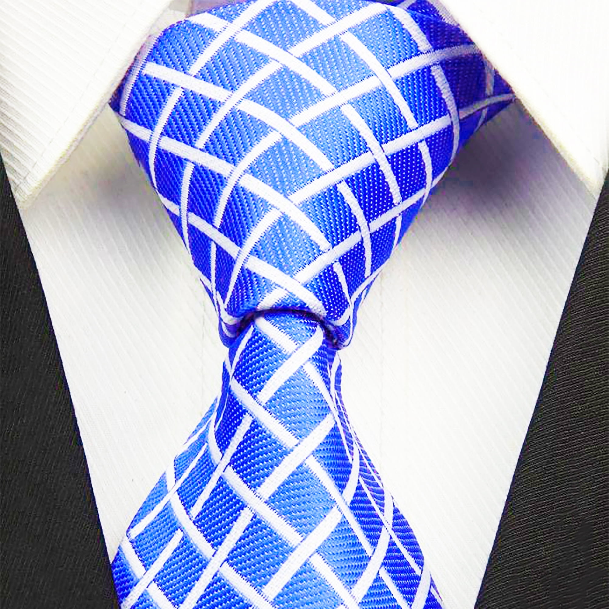 Men’s Business Zipper Necktie Stylish Print Ties Wedding Party Formal Neck Tie 