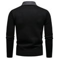 thumbnail image 4 of successthop Sweaters Fake Two Piece Fleece Long Sleeve Crew Neck Knitwear Solid Winter Fall Pullover Outwear, 4 of 4