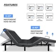 thumbnail image 3 of Adjustable Bed Base, Queen Size, Adjustable Bed Frame with Dual Massage, Head and Foot Incline, Wireless Remote, USB Ports, Zero Gravity/Programmable Memory/Anti-Snore Mode & Led Nightlight, 3 of 7