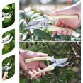 thumbnail image 2 of Juego de tijeras de podar para jardín-paquete de 2, 1 poda + 1 tijeras de hoja recta, tijeras de jardín afiladas para cortar flores Afortunado Sencillez, 2 of 4