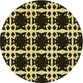 thumbnail image 1 of Ahgly Company Machine Washable Indoor Round Transitional Metallic Gold Area Rugs, 4' Round, 1 of 7