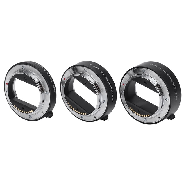 Juego de tubo de extensión de macro, 10 mm+16 mm+21 mm universal de adaptación de tubo de extensión de macro anillo fácil de USAR Anti -desgaste para lentes de Montaje e para