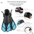 thumbnail image 4 of Palmes de Plongée en Silicone Durables Talon Ouvert Légères Boucles Réglables pour Sports Nautiques, 4 of 6