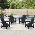 thumbnail image 6 of Tappio HDPE Adirondack Chair Set of 2, Patio Seat All Weather Outdoor Patio Chair with Cup Holder for Lawn Yard Fire Pit, Black, 6 of 8