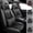 Black+Gray, variant on Honda CR-V, Civic, Insight, Crosstour, Black, PU Leather, Full Set Seat Covers, 5 Pieces