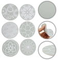 thumbnail image 3 of Unique Bargains Anti-Slip Drink Coaster Set Beige Gray, 3 of 5