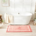 thumbnail image 2 of Alfombra de baño CozCube Plush Shaggy, antideslizante, de microfibra, rosa, 120 x 60 cm, 2 of 9