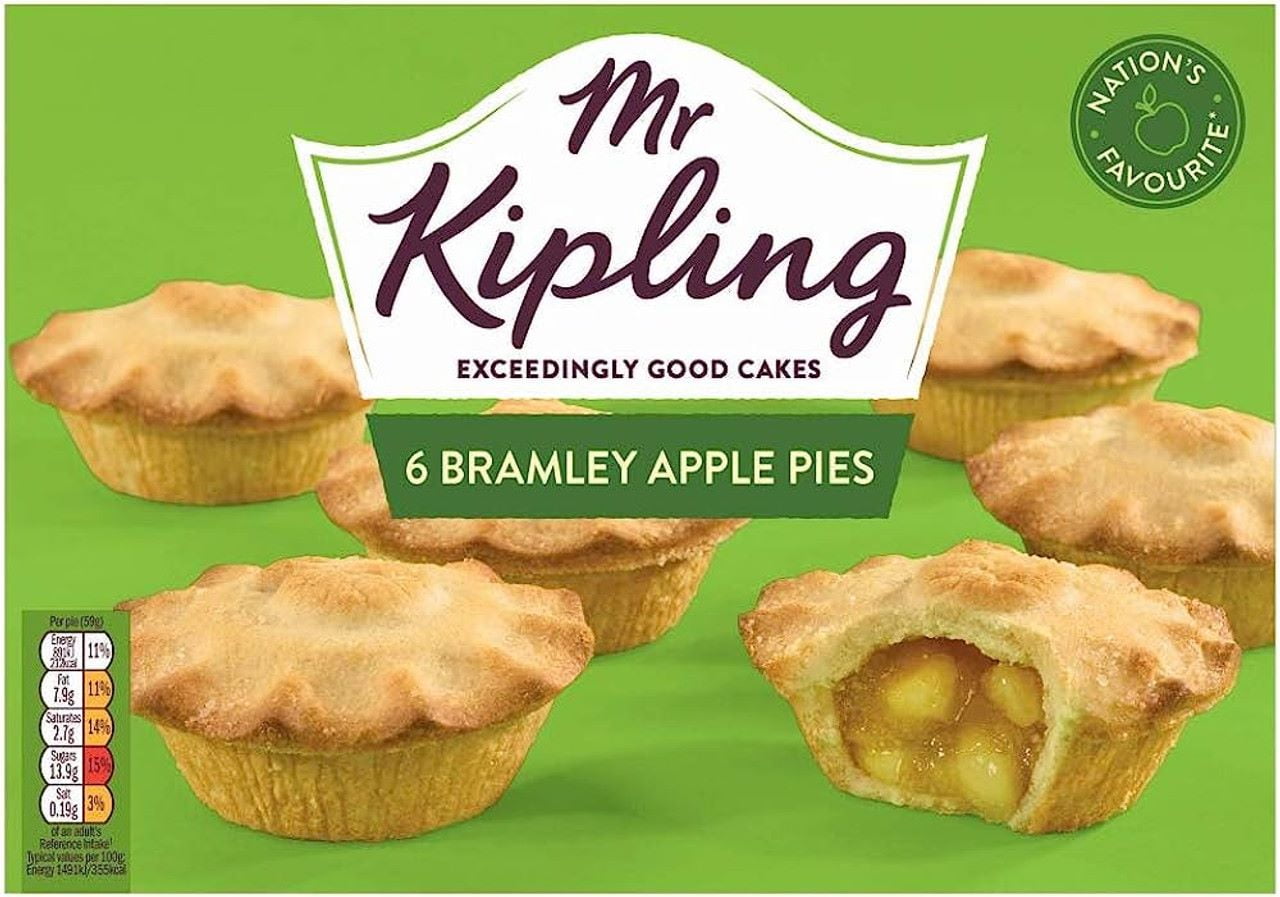 Mr Kipling Cakes Bramley Apple Pies 6pk 377g (Pack of 3)