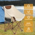 thumbnail image 4 of Folding Camping Chairs | Portable and Heavy Duty Camping Chairs with Cup Holders and Carry Bag, Support up to 400 lbs | Enjoy The Outdoors in Comfort（White）, 4 of 12