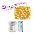 thumbnail image 1 of LINLIN Music Copper Wire String Lights,10M 100LED Waterproof Sound Activated Music Synchronization Fairy Lights Copper Wire Wizard Lights 11 Mode for Bedroom, Christmas, Indoor, Outdoor, 1 of 9