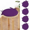 thumbnail image 7 of Jierger 4pcs 11.8 in Home Outdoor Chair Cushions Seat Cushions, Round Garden Chair Pads Seat Cushion for Outdoor Bistros Stool Patio Dining Room, 7 of 7