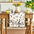 Musical Notes Table Runner Music Event Birthday Party Decor Black and