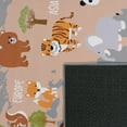 thumbnail image 4 of Kids Rug Non-Slip Play Mat with World Map of Animals in Grey, 4 of 5
