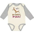thumbnail image 3 of Inktastic No Crusts, No Rules- silly PB&J sandwich on the loose Boys or Girls Long Sleeve Baby Bodysuit, 3 of 5