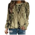 thumbnail image 2 of OKBOP Peplum Tops for Women,Fashion Print Long Sleeve Comfortable Breathable Round-Neck Sweatshirt Long Sleeve Blouses for Women Thing 1 And Thing 2 Shirts, 2 of 5