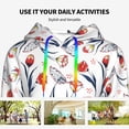 thumbnail image 4 of Salouo Tulips Flowers Pattern Hoodie Sweatshirts for Women, Autumn Pullover Hoodie Workout Sweat Women's Long Sleeve Preppy Sweatshirts-Small, 4 of 7