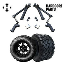 Hardcore Parts 6" A-Arm Lift Kit for Yamaha G2/G9 Golf Cart with 12" Black ‘VAMPIRE’ Wheels and 22"x11"-12" DOT rated Mud-Terrain/All-Terrain tires