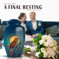 thumbnail image 4 of JAGASY Sparrow Memorial Urn for Funeral Memorial - Moon Keepsake Urn for Male Remains - Large Decorative Blue Urns for Human Ashes Adult Female - (1 Large 10", 4 Mini 3"), 4 of 7