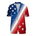 thumbnail image 4 of Guluxicc 2 Piece Outfit Sets for Women 4th of July Short Sleeve Cardigan Matching Shorts with Pockets Casual Beach Sets for Summer Holiday, 4 of 5