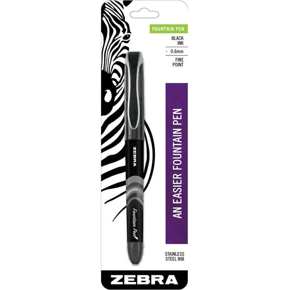 Zebra Pen Fountain Pen 0.6mm Black 1pk