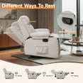 thumbnail image 3 of Lnsenfin Manual Small Recliner Chair for Small Spaces Linen Living Room,Beige, 3 of 6