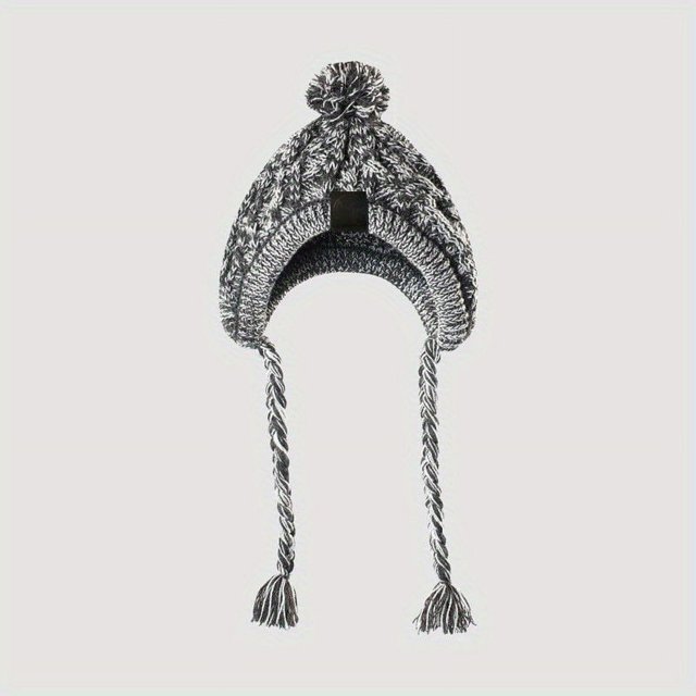 Cozy Winter Dog Hat With Fluffy Pompom - Keep Your Pet Warm and Stylish!