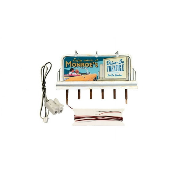 Woodland Scenics JP5794 HO Just Plug Monroe's Drive-In Billboard