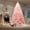 Pink, variant on 7.5ft White Artificial Christmas Tree with 450 LED Lights, 1180 Branch Tips, Sturdy Metal Stand, Indoor/Outdoor Xmas Decor for Home & Party