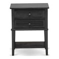 thumbnail image 3 of East West Furniture Valencia 16" Wood Nightstand with 2 Drawers in Brushed Black, 3 of 6