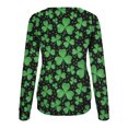 thumbnail image 5 of Pompotops Sweat-Shirt Classique à Manches Longues Col Rond Imprimé St. Patrick pour Femmes en Solde, 5 of 5