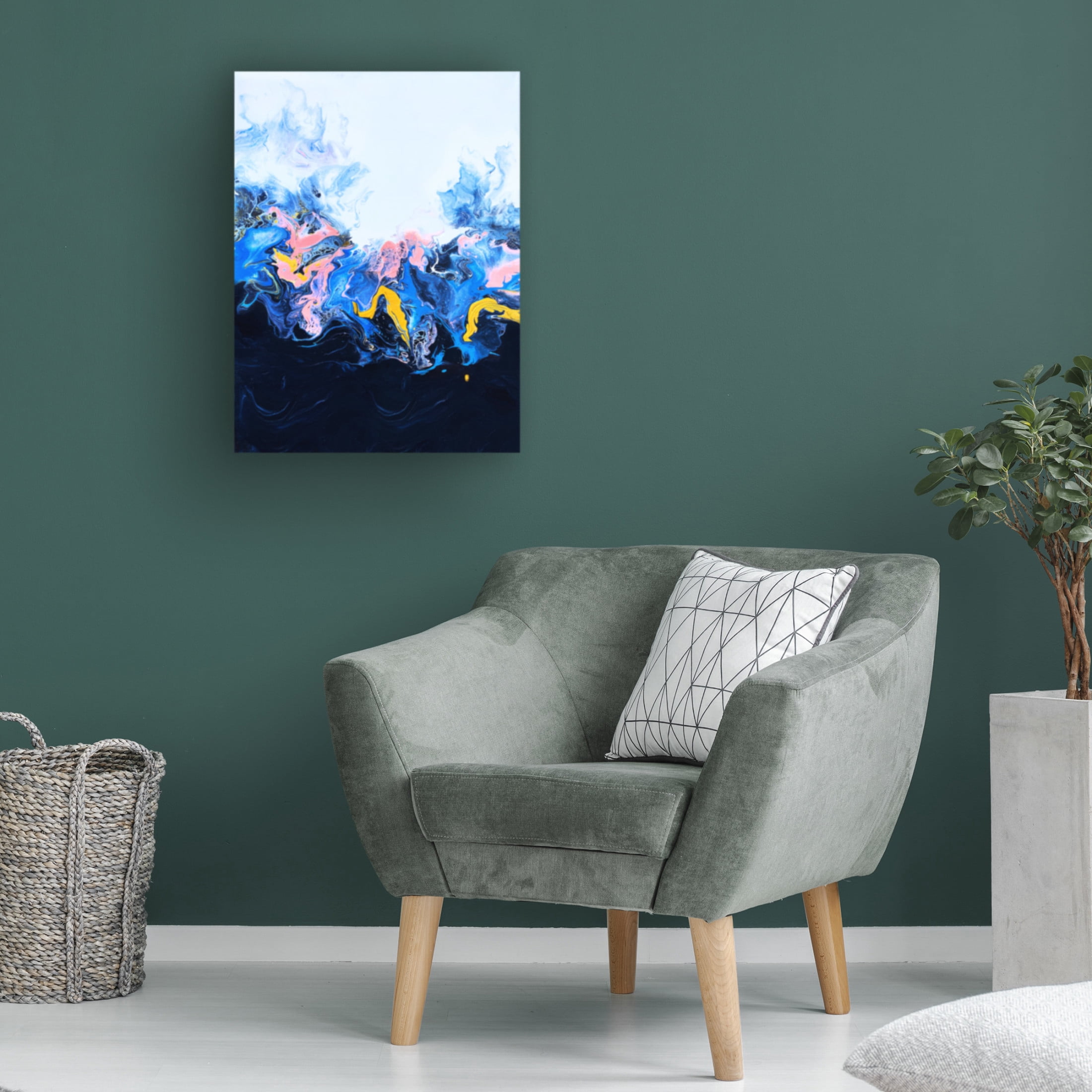 Trademark Fine Art Alyson Storms Deep Blue Rainbow Canvas Wall Art