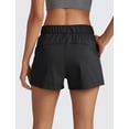 thumbnail image 2 of Shorts CRZ YOGA Stretch Mujer Tiro Medio Bolsillos Negro Talle S, 2 of 6