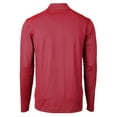 thumbnail image 3 of Men's Cutter & Buck Red San Antonio Missions Big & Tall Virtue Eco Pique Micro Stripe Recycled Quarter-Zip Pullover, 3 of 3