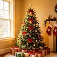 thumbnail image 4 of Christmas Tree Ornaments Set Easy To With Sturdy Hooks & Wire Stands Red & White Design With Elegant Snowflakes Sparkling Decor For Home Weddings Parties Commercial, 4 of 4