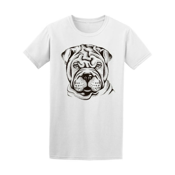 Sketch Shar Pei Puppy Face Tee Men's -Image by Shutterstock