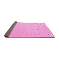 thumbnail image 2 of Ahgly Company Indoor Round Solid Pink Modern Area Rugs, 6' Round, 2 of 4