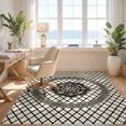 thumbnail image 3 of Design&I 8'x10' Ultra Soft Area Rug, Cream Beige Traditional Trellis Motif Center Decorative Classroom None Fluffy Washable Non Shedding for Bedroom Living Room Under Sectional, 3 of 7