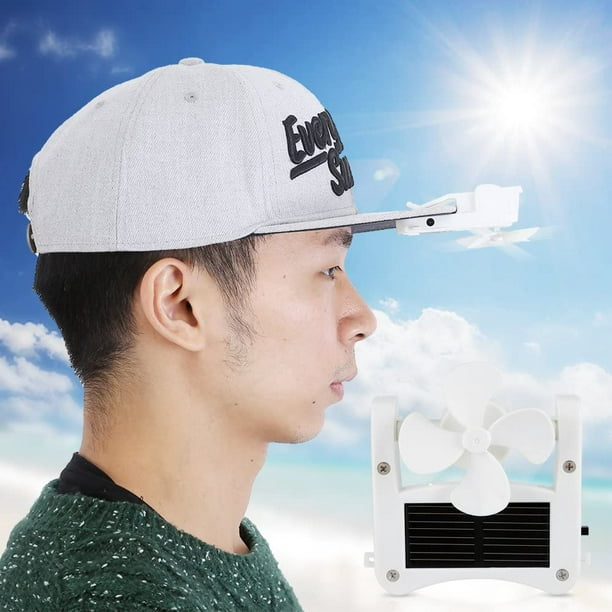 Portable Solar Cap Fan, Solar Power Cap Hat Clip on Mini Fan Pocket Clips Solar  Hat Sport Fan USB Hanging Cooler for Indoor Ourdoor 