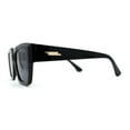 thumbnail image 4 of Mod Womens Thick Plastic Oversize Angular Cat Eye Sunglasses All Black, 4 of 4