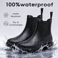 thumbnail image 2 of Sogetch Womens Short Rain Boots Waterproof Ankle Chelsea Boots Slip-Resistant Garden Shoes, 2 of 6
