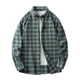 thumbnail image 1 of Blusa y camisa de manga larga con cuello vuelto, camisa informal a cuadros para hombre, blusa holgada juvenil de manga larga con cuello vuelto, blusa de poliéster para hombre, 1 of 3