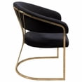 thumbnail image 5 of Solstice Dining Chair in Black Velvet w/ Polished Gold Metal Frame by Diamond Sofa, 5 of 7