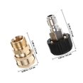 thumbnail image 2 of UPOUART Garden Hose Quick Couplings Brass Adapter Golden Quick Connect 1 Set, 2 of 8