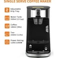 thumbnail image 6 of Single Serve Coffee Maker, with Strength and One-Button Fast Brew,Cup Pod Coffee Maker for Capsule,Ground & Tea,Portable Coffee Maker for Home Office RV Camping, Auto Shut Off,Adjustable Tray, 6 of 6