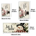 thumbnail image 5 of YIMEIS Christmas decoration Kitchen rugs Washable flannel Printed Area Rug and Mats DoorMats, bath mat,Autumn and Winter Festival Decoration-Christmas Snowman 15.7'' x 23.6''+17.7'' x 47.2'', 5 of 6