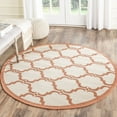thumbnail image 2 of SAFAVIEH Courtyard Estelle Geometric Indoor/Outdoor Area Rug, Beige/Terracotta, 4' x 5'7", 2 of 10